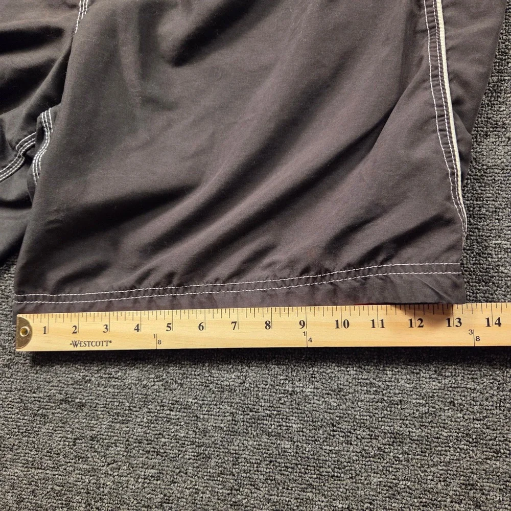 Speedo‎ Swim Trunks Mens XL Black Red Cargo Pocket Mesh Lined Athletic Beachwear